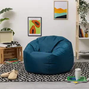 Veeva Classic Indoor Outdoor Bean Bag Teal Green Bean Bag Chair