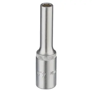 Draper Elora Deep Socket, 1/4" Sq. Dr., 4.5mm 58722