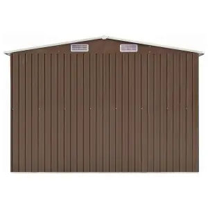 Berkfield Garden Shed Brown 257x779x181 cm Galvanised steel