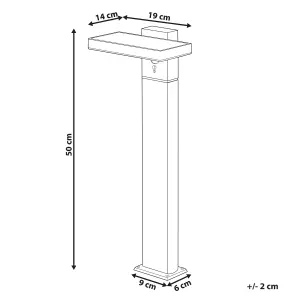 Solar Outdoor LED Bollard Lamp Black POPLAR