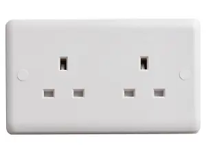 Deta Vimark Unswitched Socket 2-Gang 13A