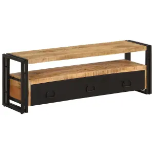 Berkfield TV Cabinet 120x30x40 cm Solid Wood Mango