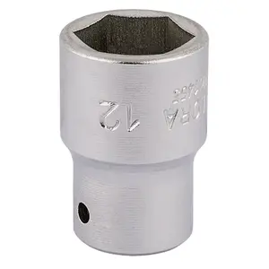 Draper Elora Hexagon Socket, 1/4" Sq. Dr., 12mm 11101