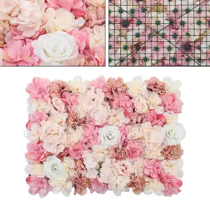 Artificial Simulation Rose Flower Decoration Wedding Backdrop Wall Panel 40x60 cm