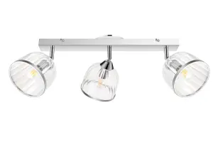 Rothwell Bar Chrome effect 3 Light Spotlight