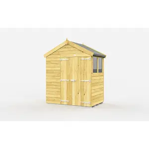 DIY Sheds 7x4 Apex Shed - Double Door With Windows