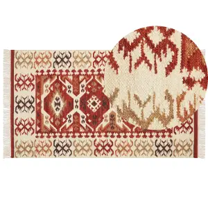 Wool Kilim Area Rug 80 x 150 cm Multicolour VOSKEVAZ