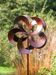 Tatton Wind Sculpture - L61 x W61 x H213 cm - Burnished Gold