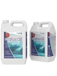 Liquid Chlorine ChlorForce M15 - for Swimming Pools 2 x 5 Litres