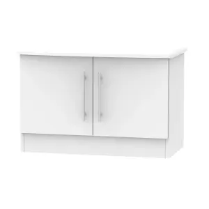 Ready assembled Matt grey Media unit, (H)49.5cm x (W)76cm x (D)40cm