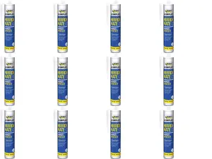 Everbuild Everflex Mirror Mate Mirror Adhesive, White, 290 ml (Pack of 12)