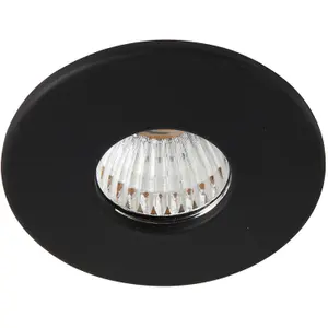 Mini Recessed Downlight Fixture - 4W Cool White COB LED Driver - Matt Black