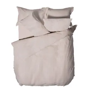 The Linen Yard Waffle Textured 100% Cotton Duvet Cover Set