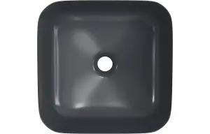 Aquarius V-Series 3 Square 0TH Vessel Wash Bowl 400mm Matt Black