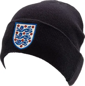 England FA Football Fan/Supporters Official World Cup Cuff Beanie Thermal Knit Navy Beanie Adults - One Size Fits All (England FA Beanie Hat)