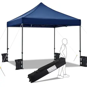 Yaheetech Navy Blue 3x3m Heavy Duty Pop Up Gazebo