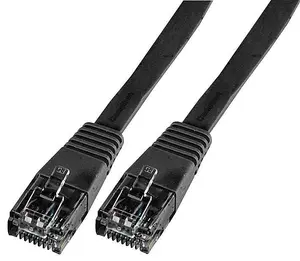 PRO SIGNAL - Flat Cat5e LSOH Ethernet Patch Lead, 1.5m Black