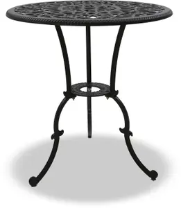 Centurion Supports BANGUI Garden and Patio Cast Aluminium Bistro Table Black