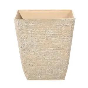 Set of 2 Plant Pots 39 x 39 x 43 cm Beige DELOS