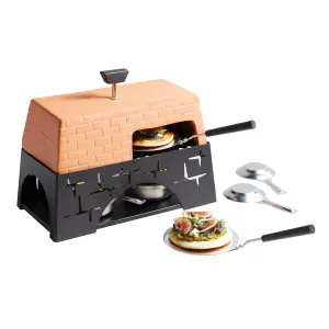 Artesa Mini Tabletop Pizza Oven, Adjustable Burners with Heat resistant Mat