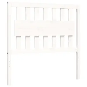 Berkfield Bed Frame with Headboard White 100x200 cm Solid Wood