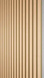 240cm x 60cm Acoustic Wood Slat Wall Panel in Classic Oak with grey felt