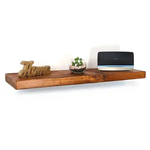 Handmade Wooden Floating Shelf Light Oak / 4.5cm H x 50cm W x 14cm D