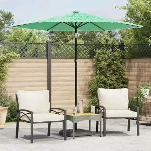 Berkfield Garden Parasol with Steel Pole Green 223x223x213 cm