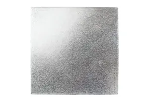 10" Square Cake Drums 12mm Strong Silver foil