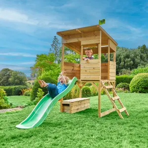 TP Toys 7x8 ft Tree top Timber Tower slide playhouse - Assembly required