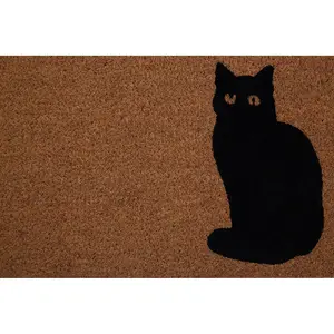 Interiors by Premier Black Cat Doormat