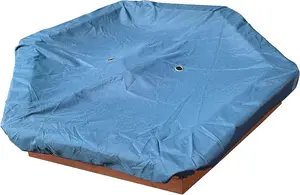 Sandpit - Hexagonal Wooden Sand pit for All Ages - 1.5m Diameter with Weatherproof Cover and Underlay