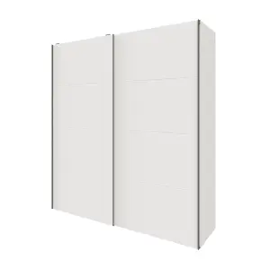 GoodHome Atomia White Particle board Sliding Wardrobe (H)2250mm (W)2000mm (D)655mm