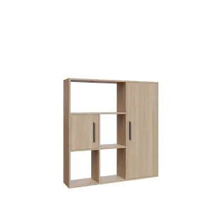 Decorotika Ridge 4 Shelves and Two Cabinets Bookcase