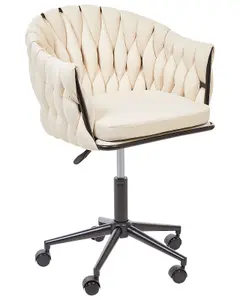 Beliani Glam Desk Chair Beige MILAN