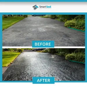 Smartseal Imprinted Concrete Sealer, Silk Wet Look, Driveway Sealer for Patterned Imprinted Concrete Driveways and Patios, 3 x 5L