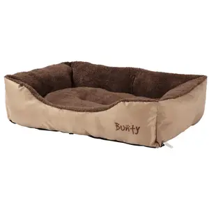 Bacup Polyester Pet Bed Cream / Small (47 cm L x 37 cm W)