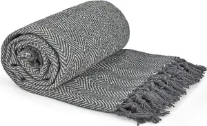 Emma Barclay Herringbone Throw Over Blanket