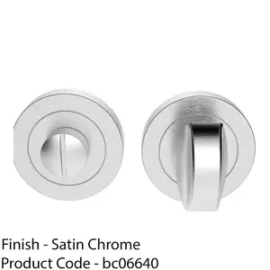 Thumbturn Lock And Release Handle Concealed Fix 50mm Dia Satin Chrome