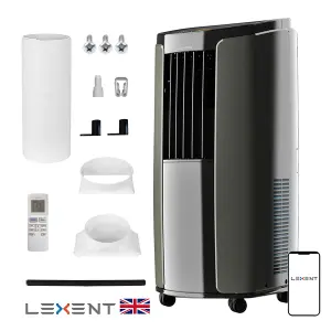 LEXENT 6-in-1 Heat Pump Portable Air Conditioner 12000 BTU - Low Energy - Quiet 65dB -Room 400 sq ft - Energy Efficient A+