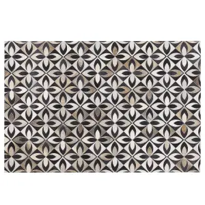 Cowhide Area Rug 140 x 200 cm Multicolour ISHAN