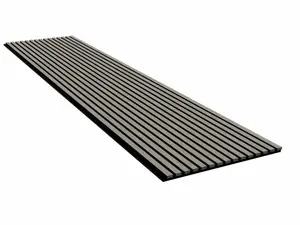 Premium Acoustic Slat Wall Panel 2.4m x 0.6m Grey