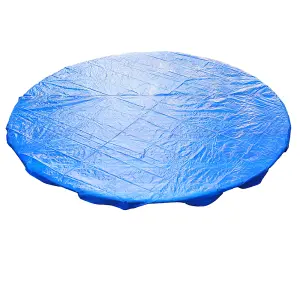 SunDaze 8FT Trampoline Cover Accessories Universal Rain Dust Protective UV Resistant Guard Round Blue Outdoor