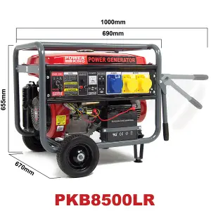 Petrol Generator Electric Start PowerKing PKB8500E 6500w 8.125kVA 15HP