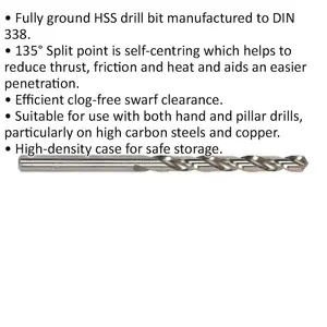 5 Pack of 11mm x 140mm HSS Drill Bits for Precise and Efficient Drilling