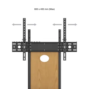 Affinity Buckingham 1m Oval TV Stand with Mount, for TVs 32-65" - Oak