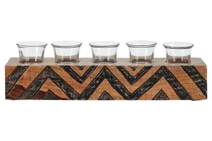 Interiors by Premier Bantu Tribal Wooden Tealight Holder