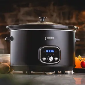 Cooks Professional Digital Slow Cooker 8 Litre Removable Ceramic Bowl with Delay Timer & Keep Warm