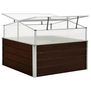 Berkfield Greenhouse Brown 100x100x85 cm Galvanised Steel