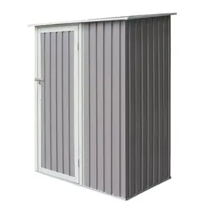 Trentvale 5X3 Metal Pent Shed Dark Grey Light Grey